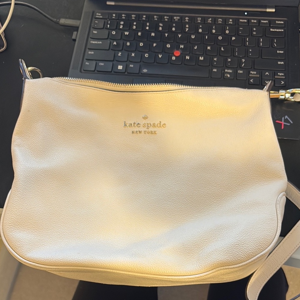 Kate Spade Cream Leather Shoulder Bag